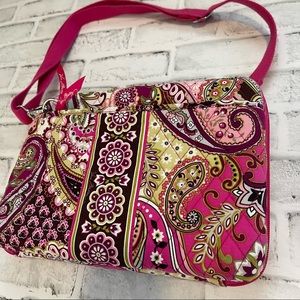 Vera Bradley Organizer Hard Side Case Bag Purse Very Berry Paisley #J126